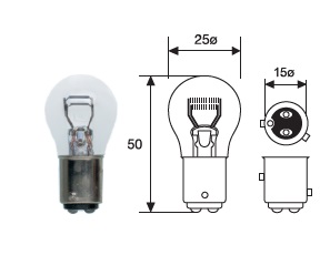 008529100000 - LAMPARA 12V  21/4W ASIME